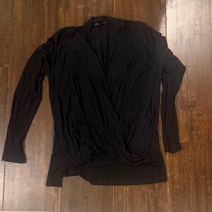 Stella & Dot Black Wrap Blouse
